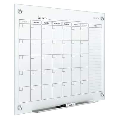 Quartet - Infinity Magnetic Glass Calendar Dry-Erase Whiteboard, 3' x 2' Quartet - Infinity Magnetic Glass Calendar Dry-Erase Whiteboard, 3' x 2'