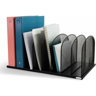 Safco - Mesh Desk Organizers 8 Compartment Compartment Size : 2" 8.25" x 19.25" x 11.50" Desktop Steel - Black Safco - Mesh Desk Organizers 8 Compartment Compartment Size : 2" 8.25" x 19.25" x 11.50" Desktop Steel - Black