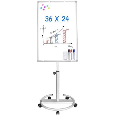 maxtek - Bulletin Boards Portable Dry Erase Board Dry Erase Board with Flipchart Hooks Whiteboards Presentation Supplies - White maxtek - Bulletin Boards Portable Dry Erase Board Dry Erase Board with Flipchart Hooks Whiteboards Presentation Supplies - White