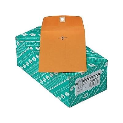 Quality Park - Clasp & Moistenable Glue Kraft Catalog Envelopes, 5" x 7.5", 100/Box - Brown Kraft Quality Park - Clasp & Moistenable Glue Kraft Catalog Envelopes, 5" x 7.5", 100/Box - Brown Kraft