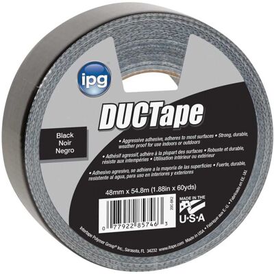 IPG - JobSite 1.88 in. W X 60 yd L Black Duct Tape IPG - JobSite 1.88 in. W X 60 yd L Black Duct Tape