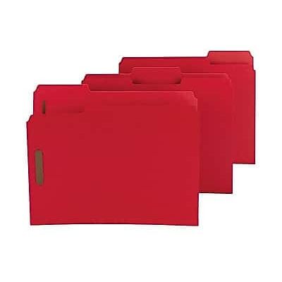 Smead - Pressboard Classification Folders, 1/3-Cut Tab, Letter Size, 25/Box - Bright Red Smead - Pressboard Classification Folders, 1/3-Cut Tab, Letter Size, 25/Box - Bright Red
