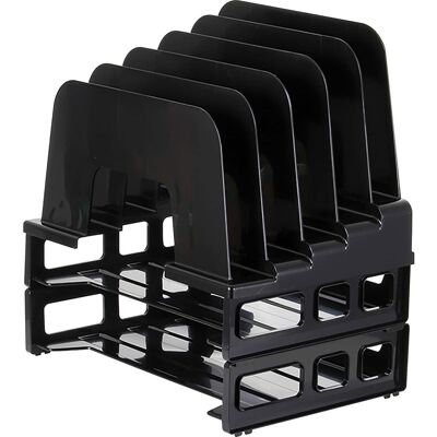 Officemate - Tray/Incline Sorter Combo 5 Compartment s Desktop Stackable 1 / Pack - Black Officemate - Tray/Incline Sorter Combo 5 Compartment s Desktop Stackable 1 / Pack - Black
