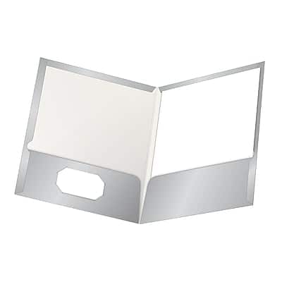 Oxford - ShowFolio 2-Pocket Laminated Folders, 25/Box - Gray Oxford - ShowFolio 2-Pocket Laminated Folders, 25/Box - Gray