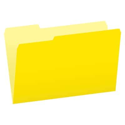 Pendaflex - Recycled File Folder, 1/3-Cut Tab, Legal Size, 100/Box - Yellow Pendaflex - Recycled File Folder, 1/3-Cut Tab, Legal Size, 100/Box - Yellow