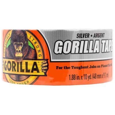 Gorilla - 1.88 in. W X 10 yd L Silver Duct Tape Gorilla - 1.88 in. W X 10 yd L Silver Duct Tape