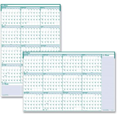 House of Doolittle - Express Track Reversible/Erasable Yearly Wall Calendar, 24 x 37, White/Teal Sheets, 12-Month (Jan to Dec): 2026 House of Doolittle - Express Track Reversible/Erasable Yearly Wall Calendar, 24 x 37, White/Teal Sheets, 12-Month (Jan to Dec): 2026