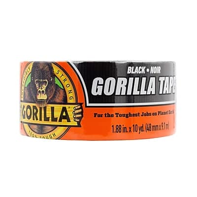 Gorilla - Duct Tape, 1.88" x 10 yds - Black Gorilla - Duct Tape, 1.88" x 10 yds - Black