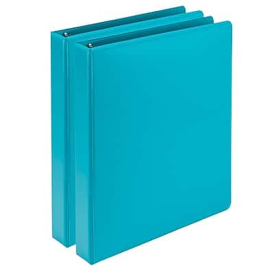 Samsill - Fashion Colors 1" View Binders, 3-Ring, Made in USA, Teal, 2/Pack - Turquoise Samsill - Fashion Colors 1" View Binders, 3-Ring, Made in USA, Teal, 2/Pack - Turquoise