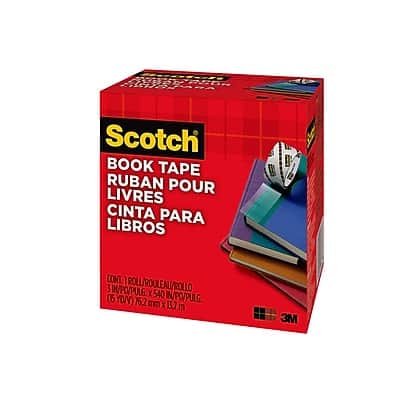 Scotch - Book Transparent Tape, 3" x 15 yds., 3" Core, Transparent - Clear Scotch - Book Transparent Tape, 3" x 15 yds., 3" Core, Transparent - Clear
