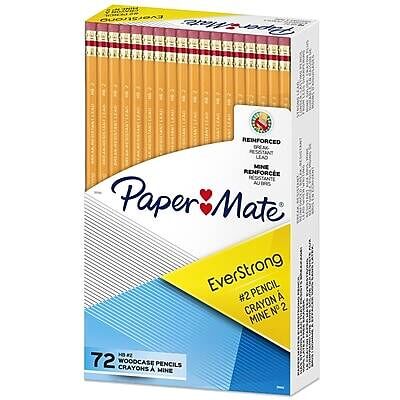 Paper Mate - EverStrong Wooden Pencil, 1.3mm, #2 Medium Lead, 72/Pack - Multicolor Paper Mate - EverStrong Wooden Pencil, 1.3mm, #2 Medium Lead, 72/Pack - Multicolor
