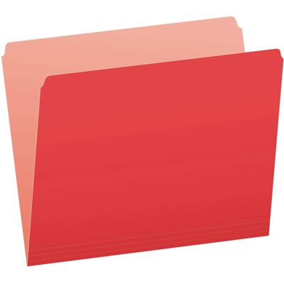 Tops Business Forms - Colored File Folders, Straight Tabs, Letter Size, Red/Light Red, 100/Box Tops Business Forms - Colored File Folders, Straight Tabs, Letter Size, Red/Light Red, 100/Box