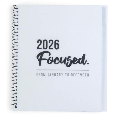 Creative Labs RE-FOCUS THE CREATIVE OFFICE - Yearly Calendar Planner & Appointment Book, 9.5 x 10.5 in, White Creative Labs RE-FOCUS THE CREATIVE OFFICE - Yearly Calendar Planner & Appointment Book, 9.5 x 10.5 in, White
