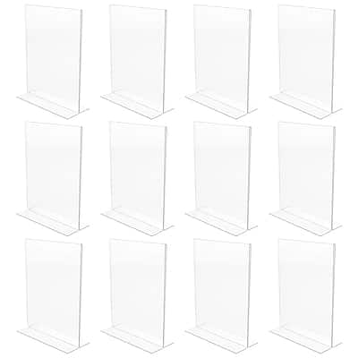 Staples - Double-Sided Sign Holder, 8.5" x 11" Plastic, 12/Pack - Clear Staples - Double-Sided Sign Holder, 8.5" x 11" Plastic, 12/Pack - Clear