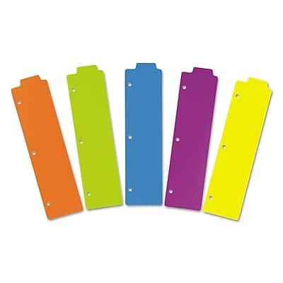 Avery - Snap-In Plastic Bookmark Dividers with White Labels, Set of 5 - Assorted Colors Avery - Snap-In Plastic Bookmark Dividers with White Labels, Set of 5 - Assorted Colors