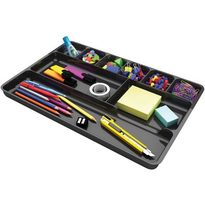 Deflecto - Sustainable Office Drawer Organizer 9 Compartment s 1 Each - Black Deflecto - Sustainable Office Drawer Organizer 9 Compartment s 1 Each - Black