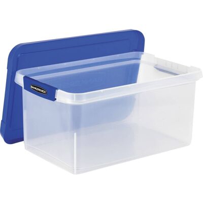 Bankers Box - Heavy Duty File Letter 8.50" x 11" Lid Lock Plastic Clear Blue For Document Storage 1 Each TAA Compliant Bankers Box - Heavy Duty File Letter 8.50" x 11" Lid Lock Plastic Clear Blue For Document Storage 1 Each TAA Compliant
