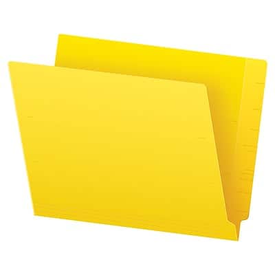 Pendaflex - Recycled End Tab File Folder, Straight Cut, Letter Size, 100/Box - Yellow Pendaflex - Recycled End Tab File Folder, Straight Cut, Letter Size, 100/Box - Yellow