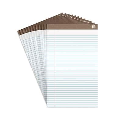 Staples - Notepads, 8.5" x 14" , Wide Ruled, 50 Sheets/Pad, Dozen Pads/Pack - White Staples - Notepads, 8.5" x 14" , Wide Ruled, 50 Sheets/Pad, Dozen Pads/Pack - White