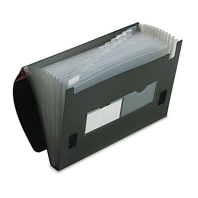 Pendaflex - Heavy Duty Four Inch Expansion File, 13 Pockets, Poly, Letter - Black Pendaflex - Heavy Duty Four Inch Expansion File, 13 Pockets, Poly, Letter - Black