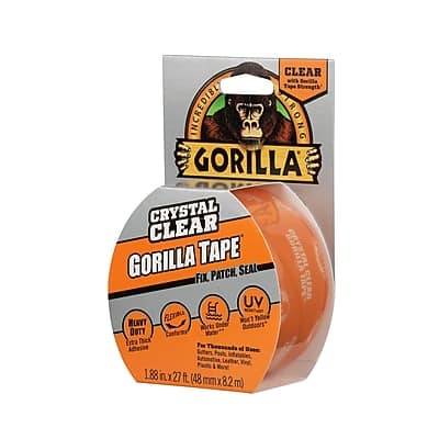 Gorilla - Crystal Tape, 1.88" x 27', 1 Roll - Clear Gorilla - Crystal Tape, 1.88" x 27', 1 Roll - Clear
