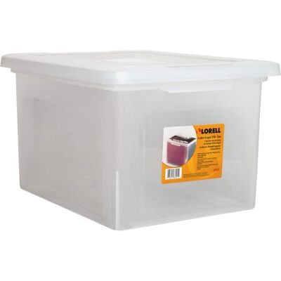 Lorell - Stacking File Box Letter Legal Interlocking Closure Stackable Plastic Clear For 1 Each Lorell - Stacking File Box Letter Legal Interlocking Closure Stackable Plastic Clear For 1 Each
