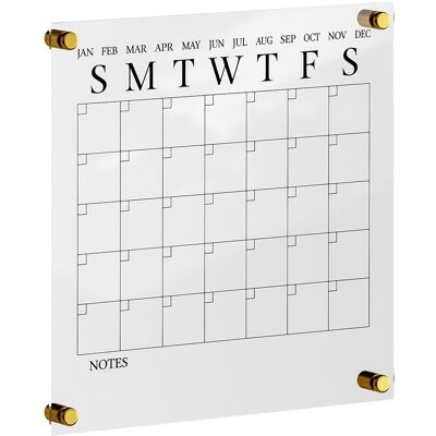 Martha Stewart - Grayson Premium Acrylic Wall Calendar - Clear/Black Martha Stewart - Grayson Premium Acrylic Wall Calendar - Clear/Black