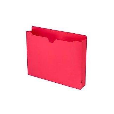 Smead - File Jacket, Reinforced Straight-Cut Tab, 2" Expansion, Letter Size, 50 per Box - Red Smead - File Jacket, Reinforced Straight-Cut Tab, 2" Expansion, Letter Size, 50 per Box - Red