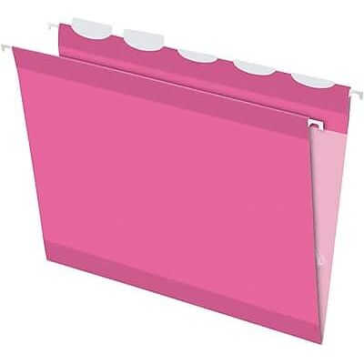 Pendaflex - Ready-Tab Reinforced Hanging File Folder, 5-Tab Tab, Letter Size, 20/Box - Pink Pendaflex - Ready-Tab Reinforced Hanging File Folder, 5-Tab Tab, Letter Size, 20/Box - Pink