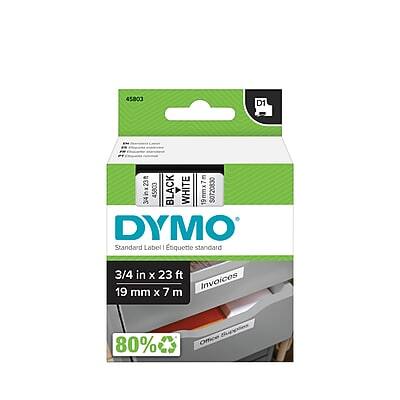 Dymo - D1 Standard 45803 Label Maker Tape, 3/4" x 23' - Black on White Dymo - D1 Standard 45803 Label Maker Tape, 3/4" x 23' - Black on White