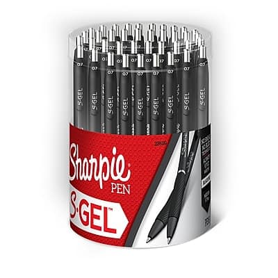 Sharpie - S-Gel Retractable Gel Pens, Medium Point, 0.7mm, Ink, 36/Pack - Black Sharpie - S-Gel Retractable Gel Pens, Medium Point, 0.7mm, Ink, 36/Pack - Black