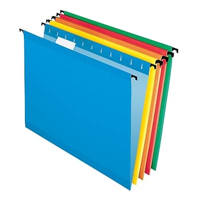 Pendaflex - SureHook 5-Tab Hanging File Folders, Letter Size, 20/Box - Multicolor Pendaflex - SureHook 5-Tab Hanging File Folders, Letter Size, 20/Box - Multicolor