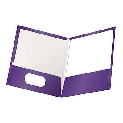 Oxford - ShowFolio Twin Laminated Folders, 25/Box - Purple Oxford - ShowFolio Twin Laminated Folders, 25/Box - Purple