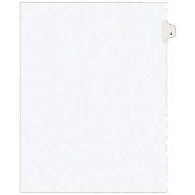 Avery - Legal Pre-Printed Paper Dividers, Side Tab #3, Style, Letter Size, 25/Pack - White Avery - Legal Pre-Printed Paper Dividers, Side Tab #3, Style, Letter Size, 25/Pack - White