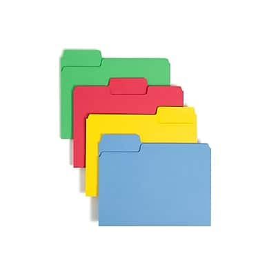 Smead - SuperTab File Folder, Oversized 1/3-Cut Tab, Letter Size, 100/Box - Assorted Colors Smead - SuperTab File Folder, Oversized 1/3-Cut Tab, Letter Size, 100/Box - Assorted Colors