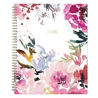 Blue Sky - 2026 Kelly Ventura 8.5" x 11" Weekly & Monthly Planner, Plastic Cover - Magenta Blooms Blue Sky - 2026 Kelly Ventura 8.5" x 11" Weekly & Monthly Planner, Plastic Cover - Magenta Blooms