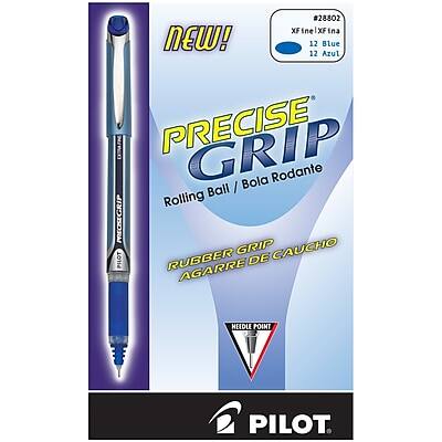 Pilot - Precise Grip Rollerball Pens, Extra Fine Point, Dozen - Blue Ink Pilot - Precise Grip Rollerball Pens, Extra Fine Point, Dozen - Blue Ink