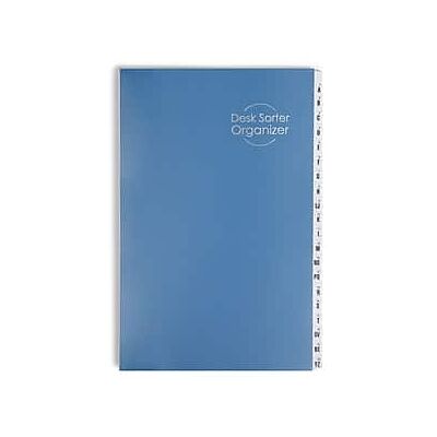 Smead - Plastic Indexed Desk File, Alphabetical Index - Blue Smead - Plastic Indexed Desk File, Alphabetical Index - Blue