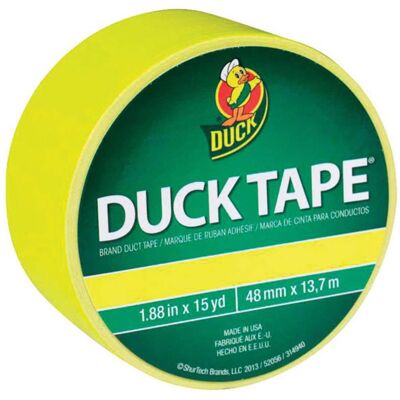 Duck - 1.88 in. W X 15 yd L Yellow Solid Duct Tape Duck - 1.88 in. W X 15 yd L Yellow Solid Duct Tape