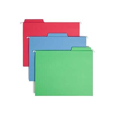 Smead - FasTab Hanging File Folders, 1/3 Cut, Letter Size, Multicolor, 18/Box - Assorted Colors Smead - FasTab Hanging File Folders, 1/3 Cut, Letter Size, Multicolor, 18/Box - Assorted Colors