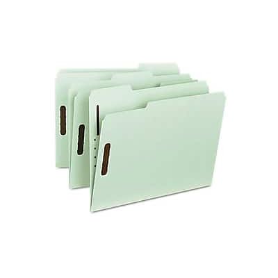 Smead - 100% Recycled Pressboard Classification Folders, Letter Size, 25/Box - Gray/Green Smead - 100% Recycled Pressboard Classification Folders, Letter Size, 25/Box - Gray/Green