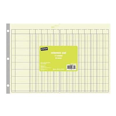 Staples - 13 Columns Columnar Book, 16.31"W x 11"H - Green Staples - 13 Columns Columnar Book, 16.31"W x 11"H - Green