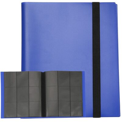 Unique Bargains - 9 Pocket Trading Card Binder, PU Cover 540 Side Loading Card Album Folder for TCG Game Sports Cards - Dark Blue Unique Bargains - 9 Pocket Trading Card Binder, PU Cover 540 Side Loading Card Album Folder for TCG Game Sports Cards - Dark Blue