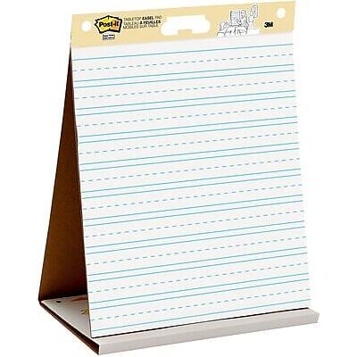 Post-it - Super Sticky Tabletop Easel Pad, 20" x 23", Primary Lined, 20 Sheets/Pad - White Post-it - Super Sticky Tabletop Easel Pad, 20" x 23", Primary Lined, 20 Sheets/Pad - White