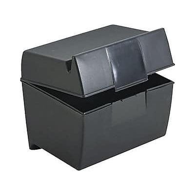 Oxford - 4" x 6" Index Card Box - Black Oxford - 4" x 6" Index Card Box - Black