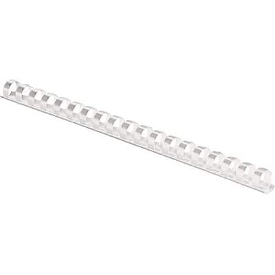Fellowes - 1/2" Plastic Binding Spine Comb, 90 Sheet Capacity, 100/Pack - White Fellowes - 1/2" Plastic Binding Spine Comb, 90 Sheet Capacity, 100/Pack - White