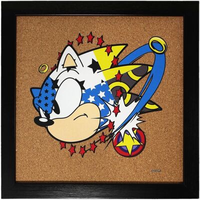 Just Funky - Sonic The Hedgehog 10 x 10 Inch Cork Board Wall Art - Multi-Color Just Funky - Sonic The Hedgehog 10 x 10 Inch Cork Board Wall Art - Multi-Color