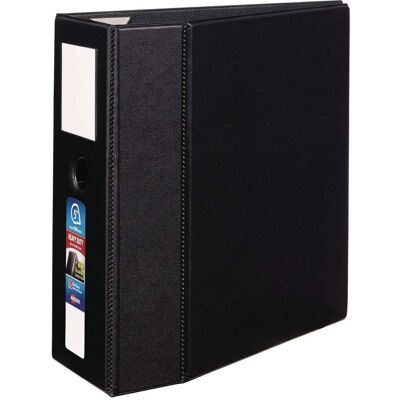 Avery - Heavy Duty Non View Binder Durahinge Three Locking One Touch Ezd Rings Spine Label Thumb Notch 5" Cap 11 X 8.5 Black Avery - Heavy Duty Non View Binder Durahinge Three Locking One Touch Ezd Rings Spine Label Thumb Notch 5" Cap 11 X 8.5 Black
