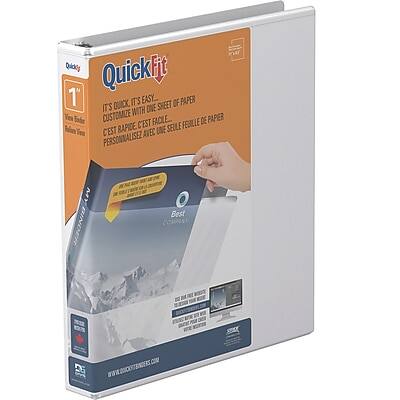 Stride - 1" 3-Ring View Binders, D-Ring - White Stride - 1" 3-Ring View Binders, D-Ring - White