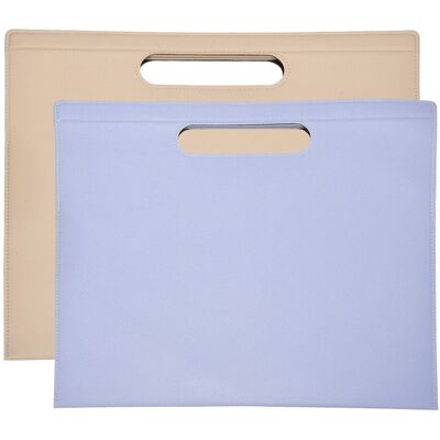 Unique Bargains - 2pcs Leather Folder, 13.3x12.6" Magnetic Leather Document Holder PU Pouch Bag Portfolio Organizer Waterproof - Purple, Khaki Unique Bargains - 2pcs Leather Folder, 13.3x12.6" Magnetic Leather Document Holder PU Pouch Bag Portfolio Organizer Waterproof - Purple, Khaki